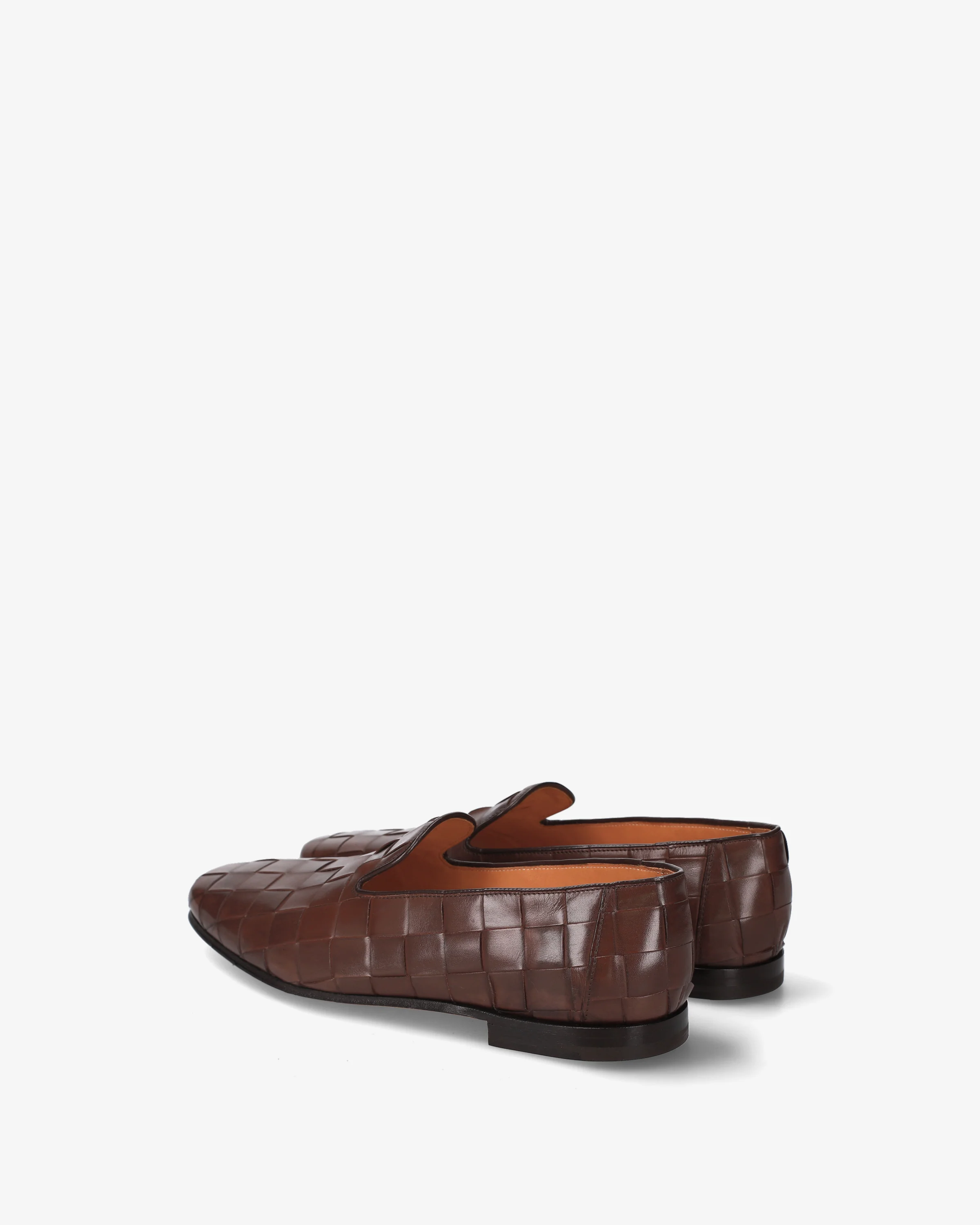 Leather loafers with a woven design - Image 5