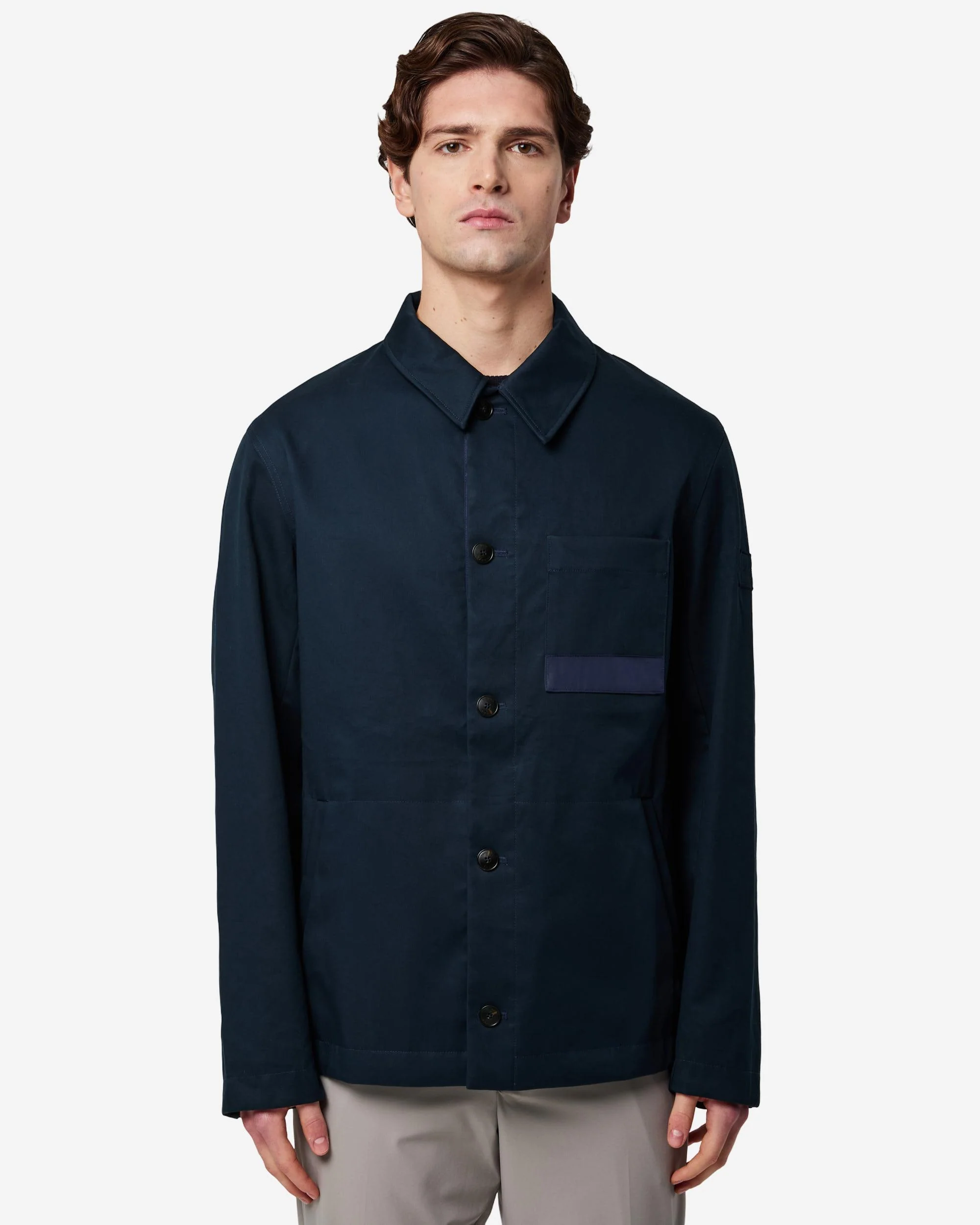 Cotton gabardine shirt jacket - Image 2