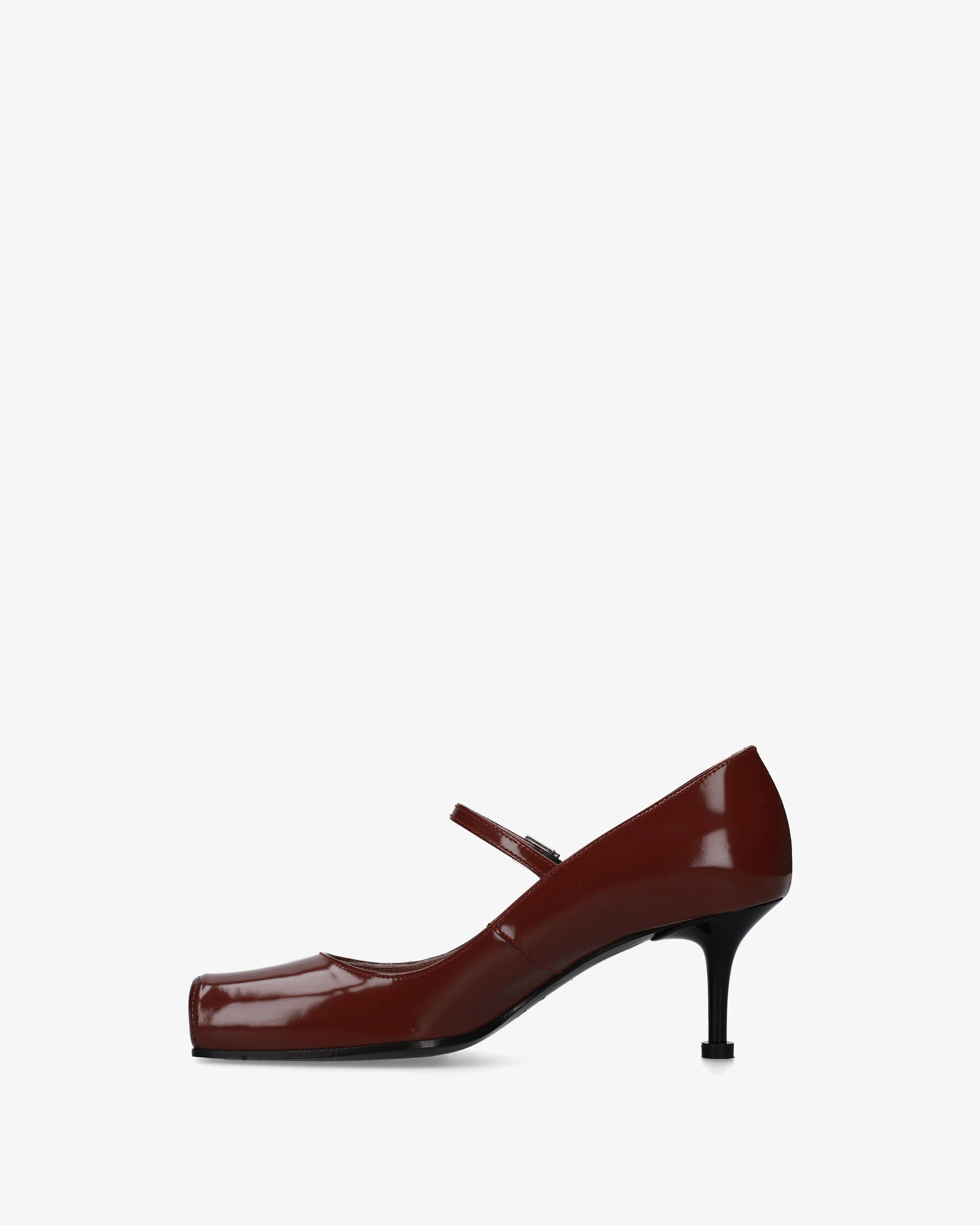 Burgundy leather Mary Janes - Image 3