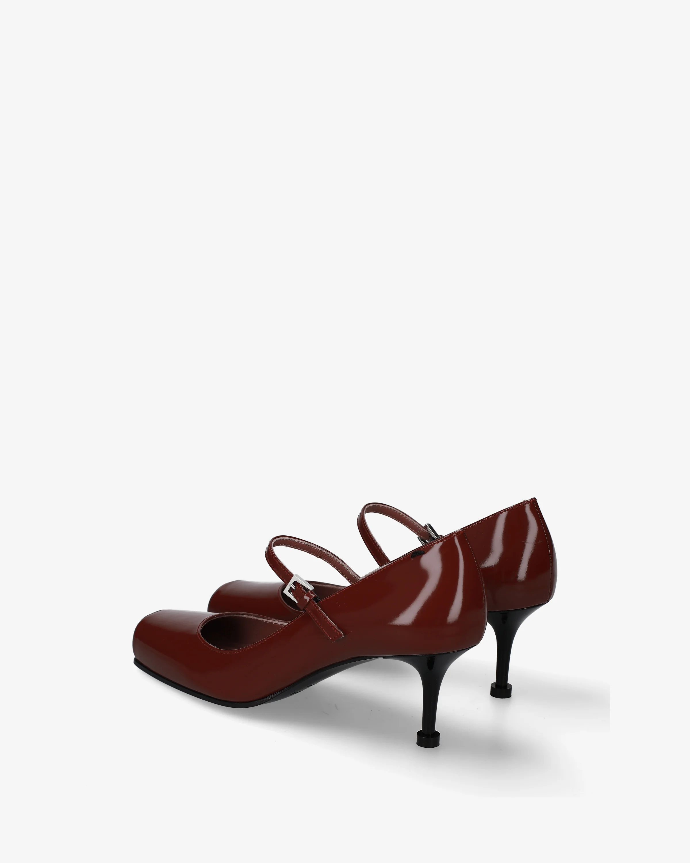 Burgundy leather Mary Janes - Image 5