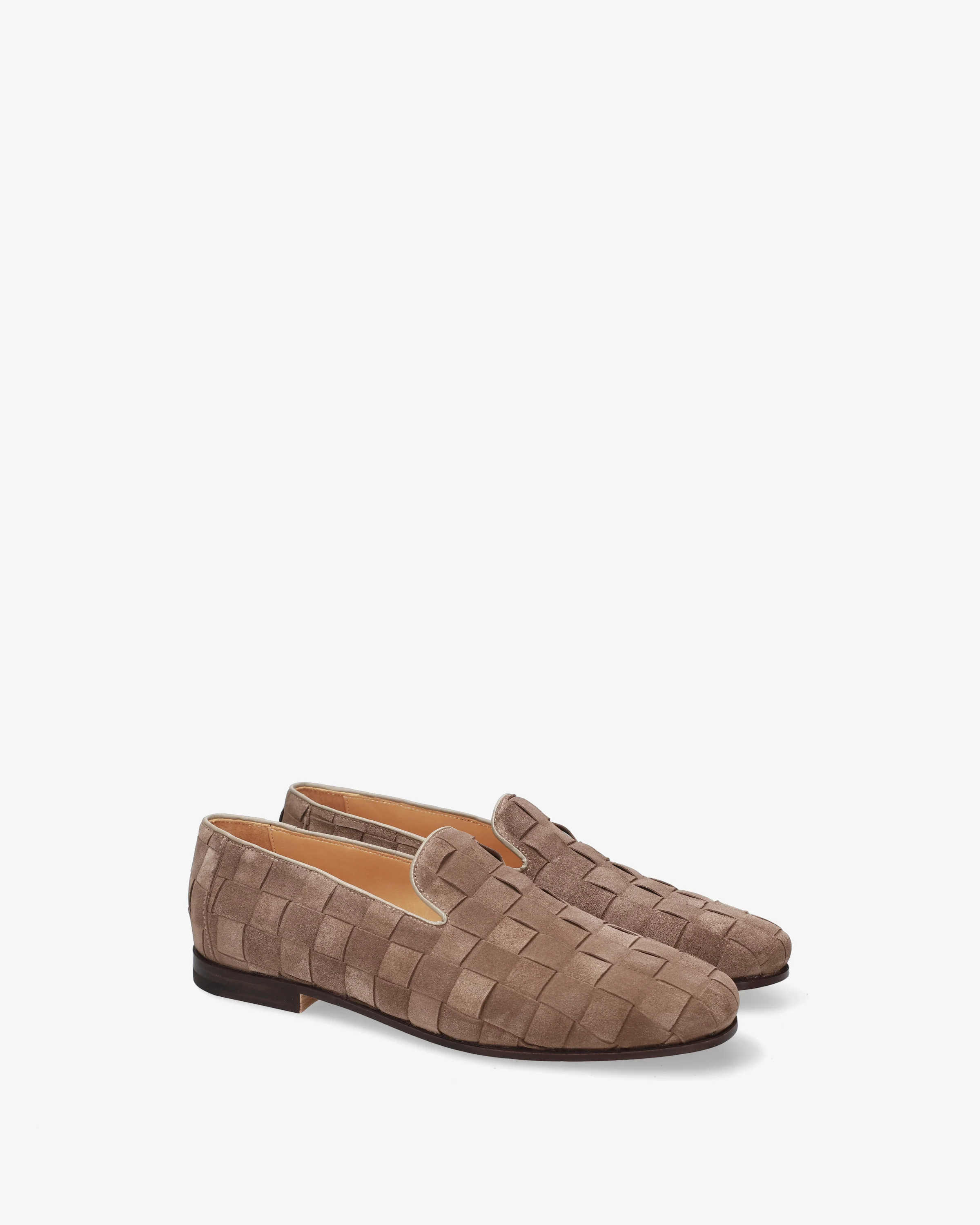 Suede loafers with a woven design - Image 4